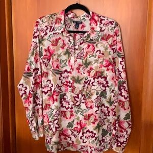 GAP floral blouse, size L